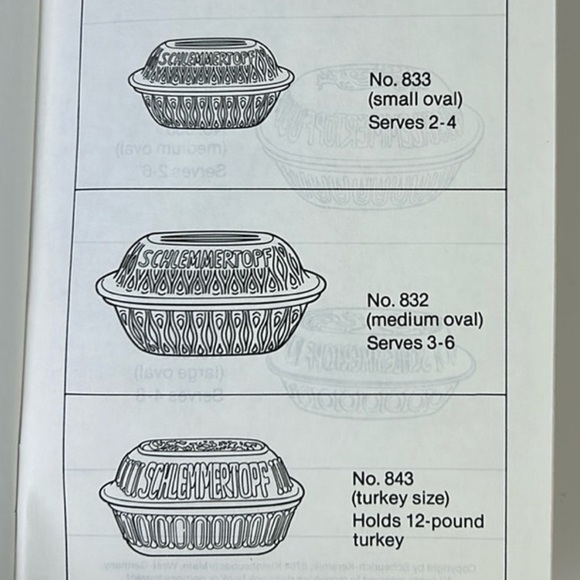 Vintage Schlemmer-Topf Scheurich Keramik Clay Cooking Bakeware #832 and New Book - Picture 14 of 14